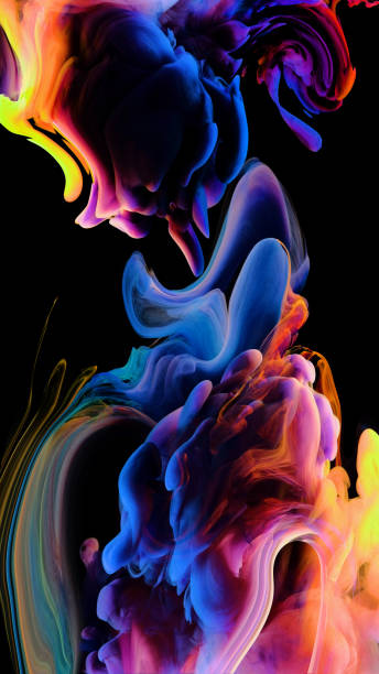 istock Color design background, Gradient colorful abstract background, luxury abstract for a mobile screen concept, mobile screen, phone desktop and wallpaper, 3D rendering of silky and smooth oil paint , 1405172891