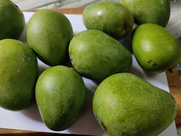 istock Closeup view of fresh and raw mangies 1405176474