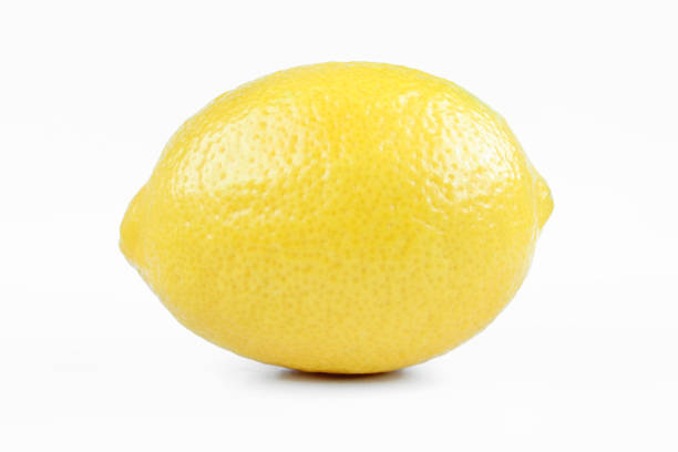 istock Bright yellow lemon fruit isolated on white background 1405176866