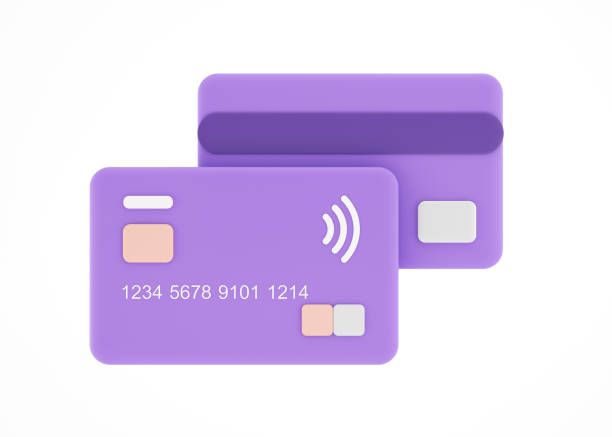 Credit cards cartoon 3d rendering stock photo