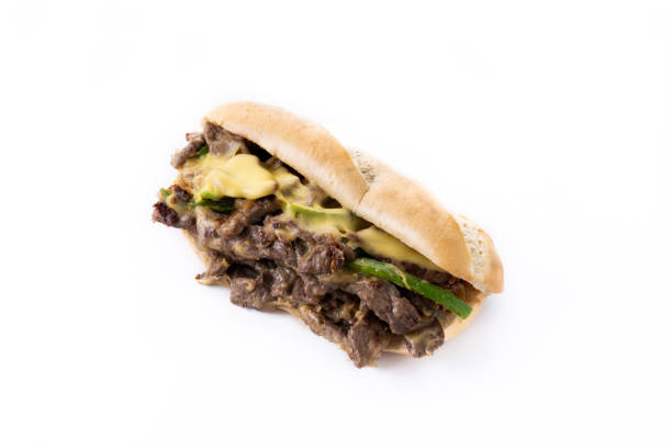 istock Philly cheesesteak sandwich with beef, cheese,green pepers and caramelized onion 1405181562