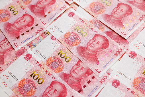 Micro close-up of China's RMB