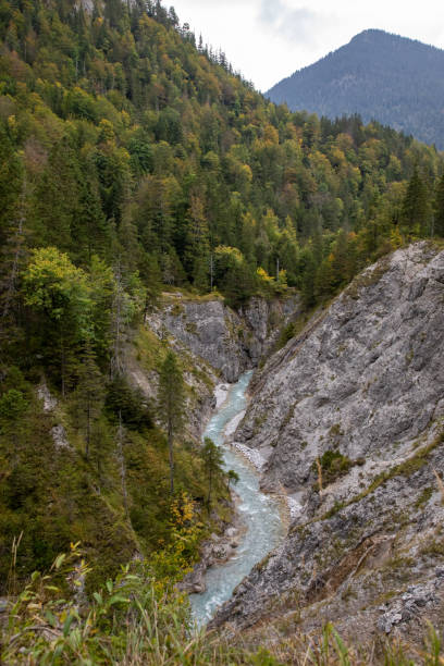 Landscape of the Karwendel mountains in Eng, Austria stock photo