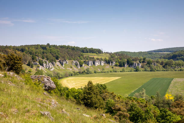 Hiking trail in Germany the twelve apostle stock photo