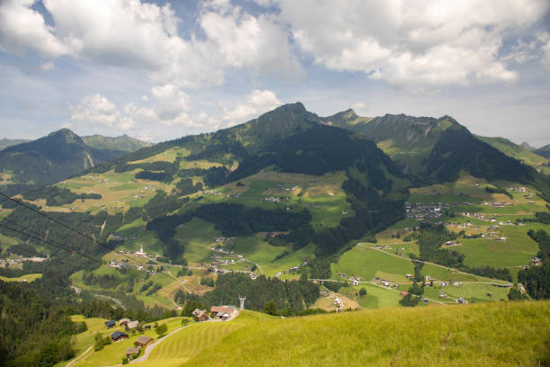 Mountain view from Stein in Austria stock photo