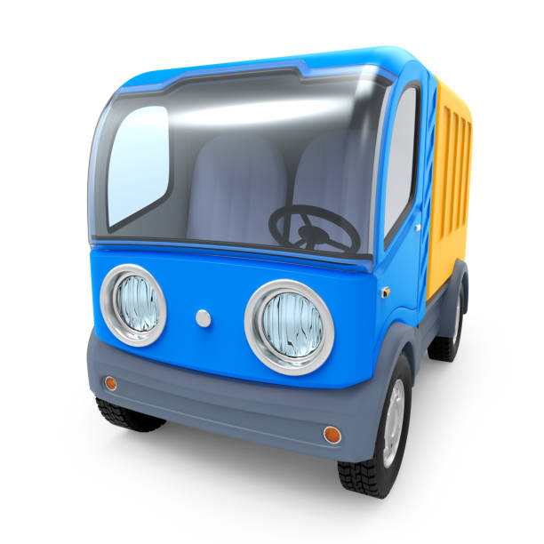 istock futuristic small delivery truck cartoon 1405188405