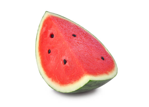 istock Sliced of watermelon isolated on white 1405190066