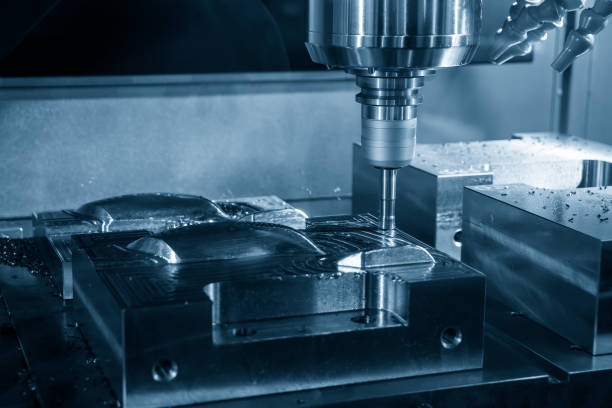 istock The CNC milling machine rough cutting the injection mold parts by indexable tools. 1405191419