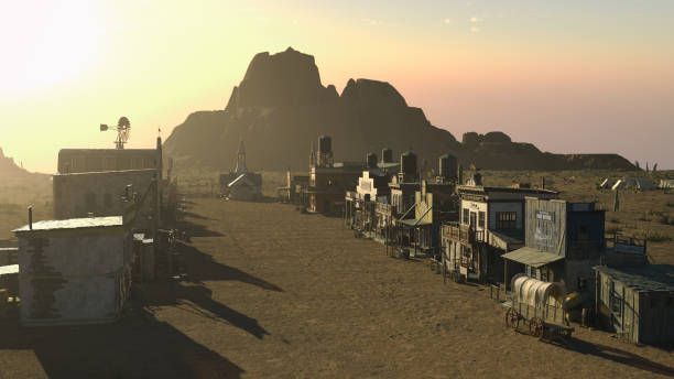 istock wild west village at sunrise 1405191673