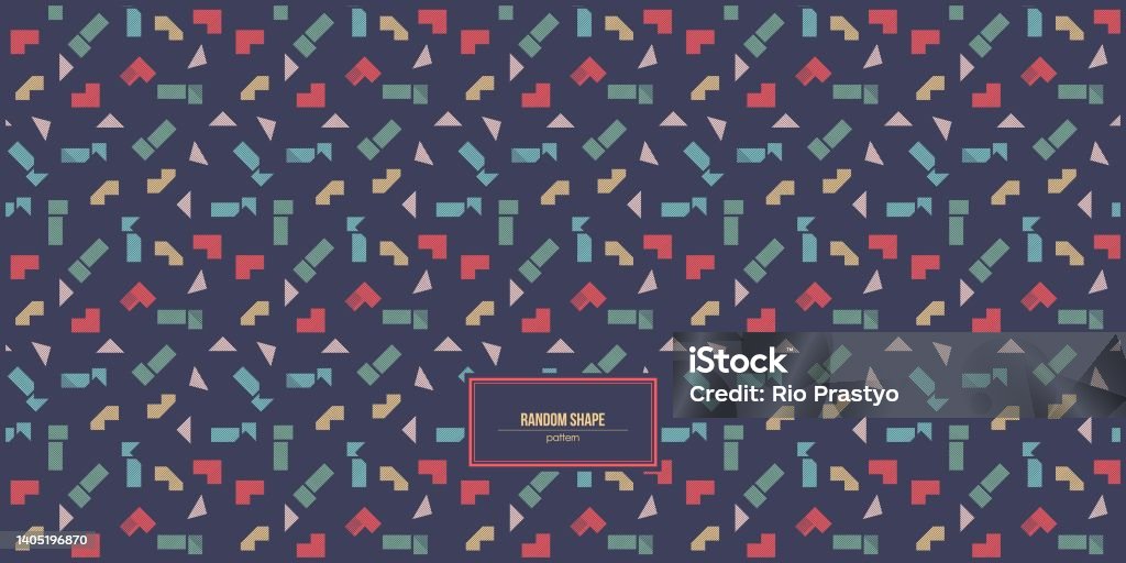 Colorful Pattern Of Multiple Random Shape Stock Illustration - Download ...