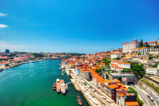 istock Porto Aerial Cityscape over Douro River during a Sunny Day 1405198230