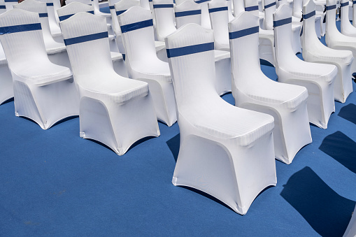 White chairs at the meeting
