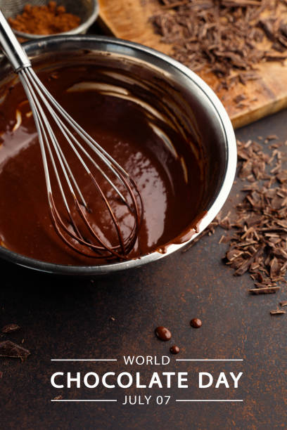 World Chocolate Day concept. Homemade chocolate cream.