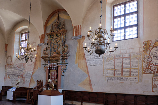 Tykocin,POLAND-AUGUST 18, 2018:Great Synagogue of Tykocin interior, Podlasie Region, Poland, Europe