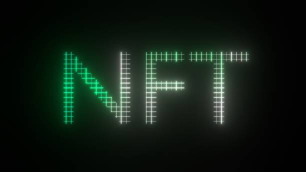 istock Modern colorful NFT inscription. 1405222195