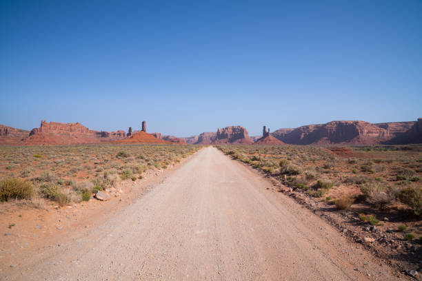 istock Expansive Desert Road Points to a Distant Horizon in Southwestern America 1405226336
