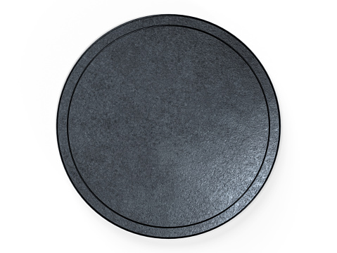 A stone plate on which to put pizza. 3D rendered pottery tray.