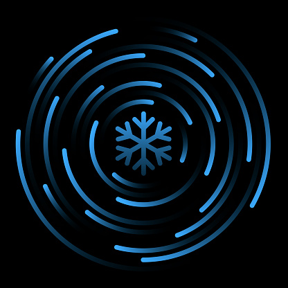 Snowflake Round Rotation Line Background