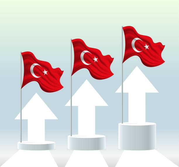 istock Turkey flag. The country is in an uptrend. 1405228788