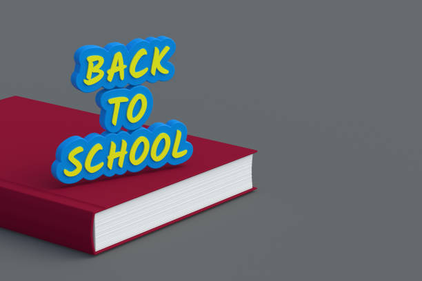 istock Word back to school on books. Education concept. Copy space. 3d render 1405229382