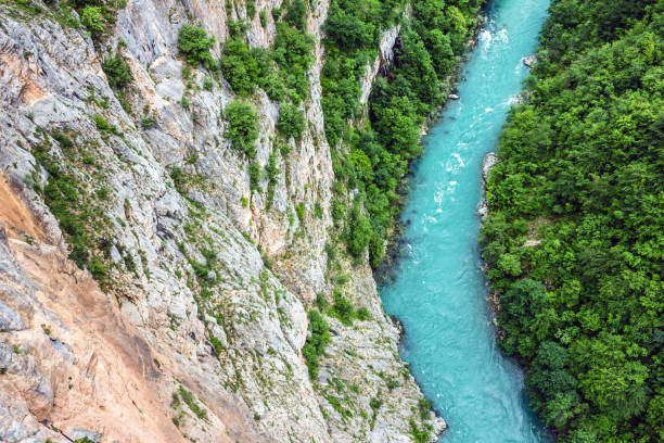 istock Green hills and mountain river. Natural landscape, Montenegro 1405231821