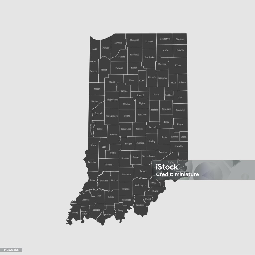 46250 Indianamap Indiana Map Stock Illustration - Download Image Now - Abstract, Country ...