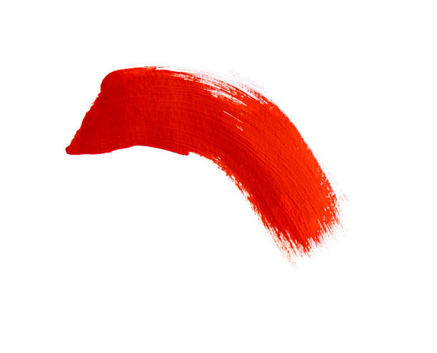 istock red oil paint brush strokes isolated on white background hand drawn acrylic paint brush black brush stroke isolated on grunge background 1405234612