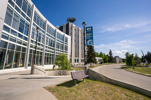 Fairbanks, Alaska, United States 6-11-22:  Institute Building, University of Alaska Fairbanks.USA