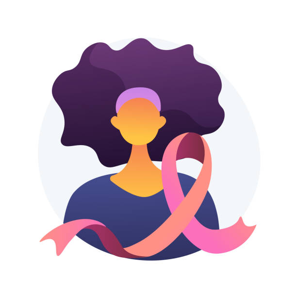 illustrazioni stock, clip art, cartoni animati e icone di tendenza di illustrazione vettoriale del concetto astratto di cancro al seno. - oncologo