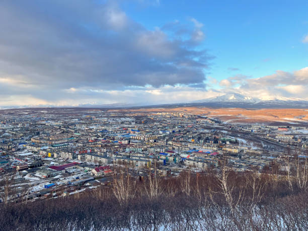 istock Far east city Magadan, view from a mountain 1405238188