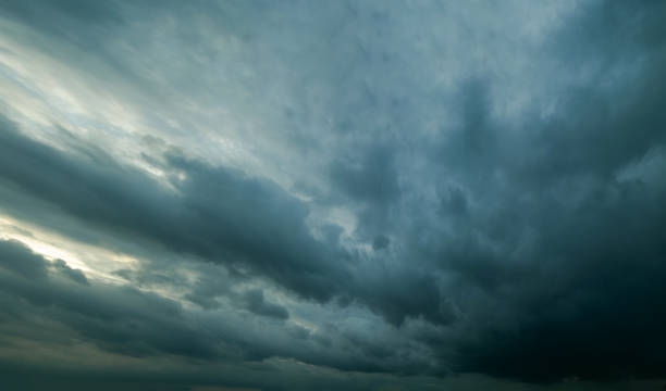 istock The thick clouds gathered in the sky, in rapid motion like 1405239535