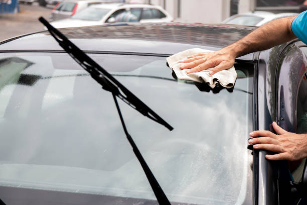 istock Retired Senior Man Cleaning  Car. 1405242184