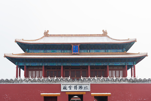 Beijing Forbidden City in the snow
