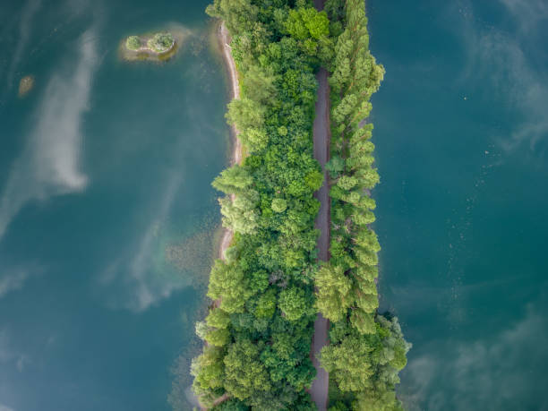 istock Quarry Lake Aerial View 1405251201
