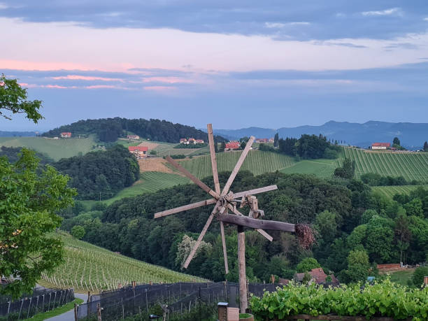 Klapotetz in the wine region around Gamlitz in southern Styria stock photo
