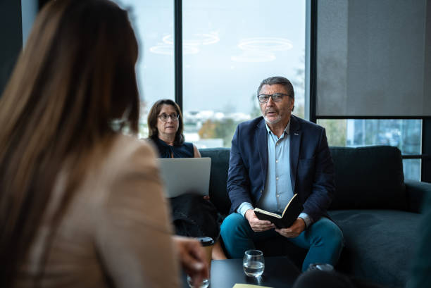 istock Coworkers having a meeting in the office 1405262687