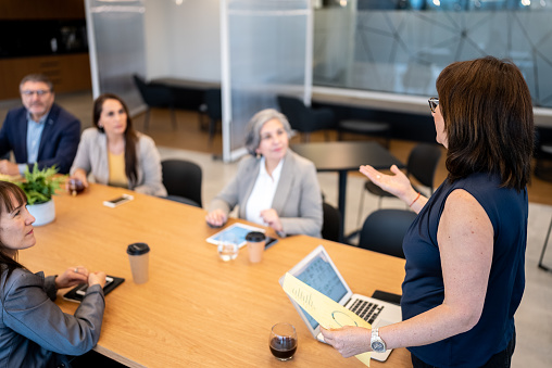 Businesswoman doing a presentation in the conference room