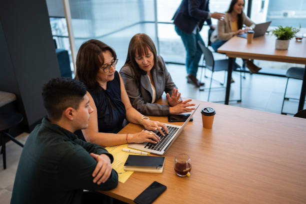 istock Coworkers having a meeting in the office 1405262823