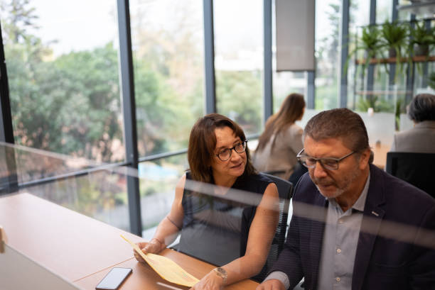 istock Coworkers having a meeting in the office 1405262869