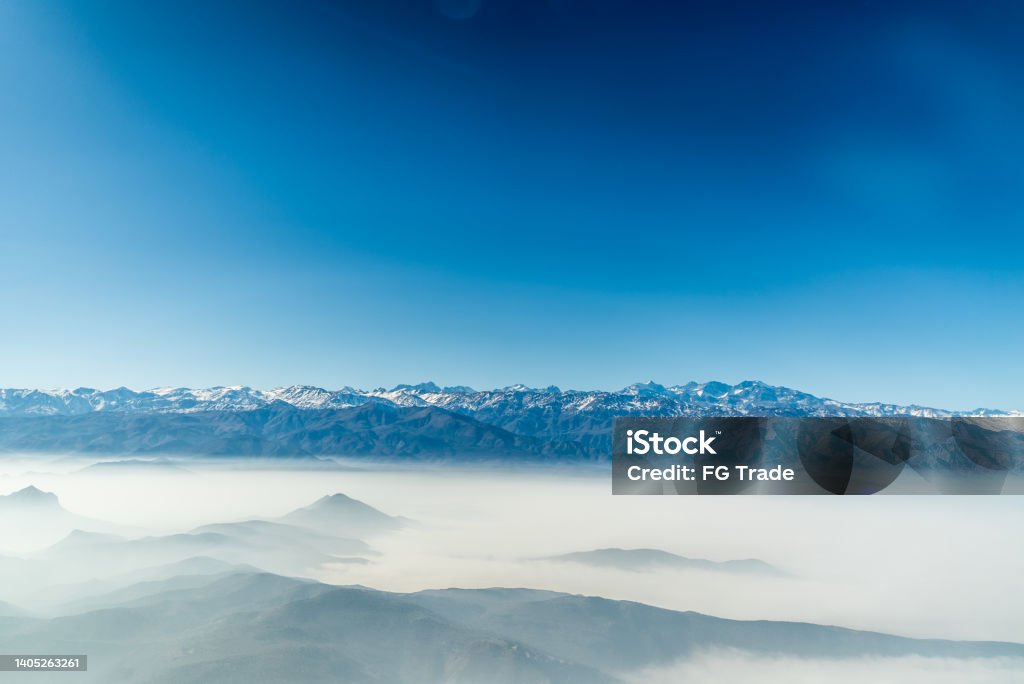 View of the Andes Mountains Andes Stock Photo