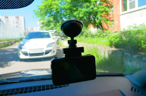 istock Installing the DVR in the car. 1405268451