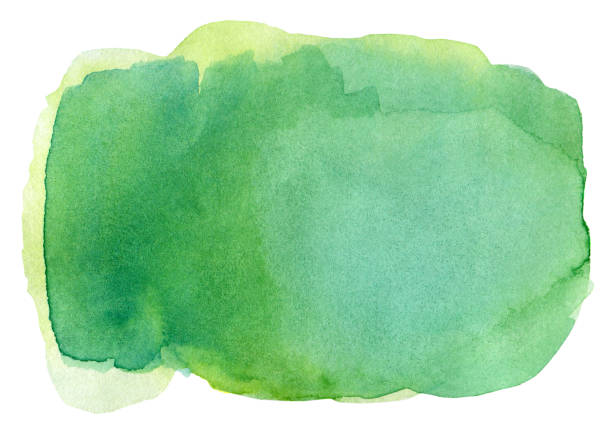istock Abstract bright yellow green watercolor painting 1405272592