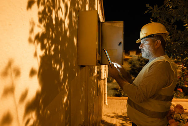 istock Engineer working nightshift and using technology in front of Gas Furnace 1405273476