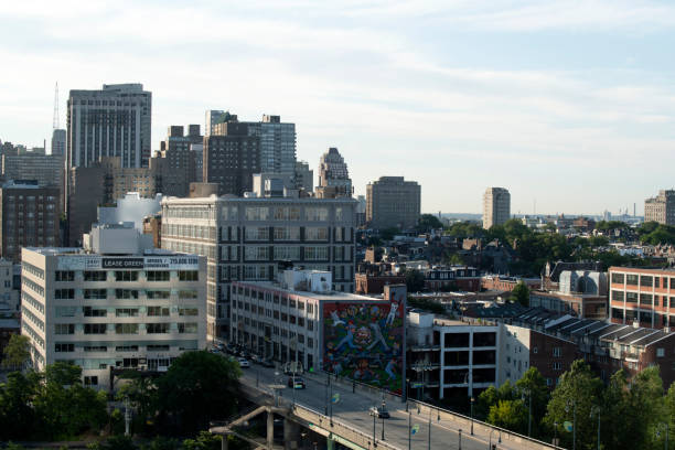Aerial view of the Skyscrapers of Liberty Place in Philadelphia, Pennsylvania