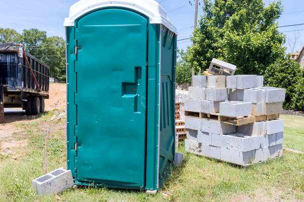 istock The portable restroom on the construction site is used by workers 1405276438