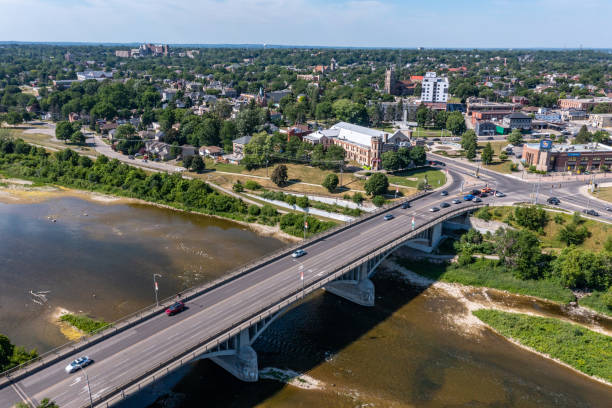 istock Aerial Lorne Bridge at Grand River, Brantford, Canada 1405278963