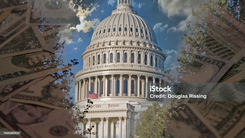 American Politics and Policy - Money Politician Stock Photo
