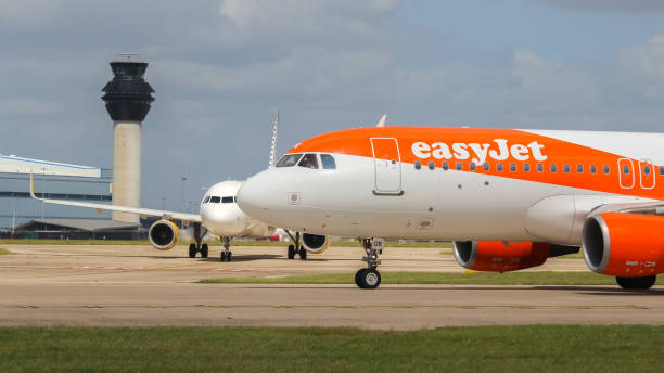Manchester Airport, United Kingdom - 10 June 2022: Various aircraft in action.