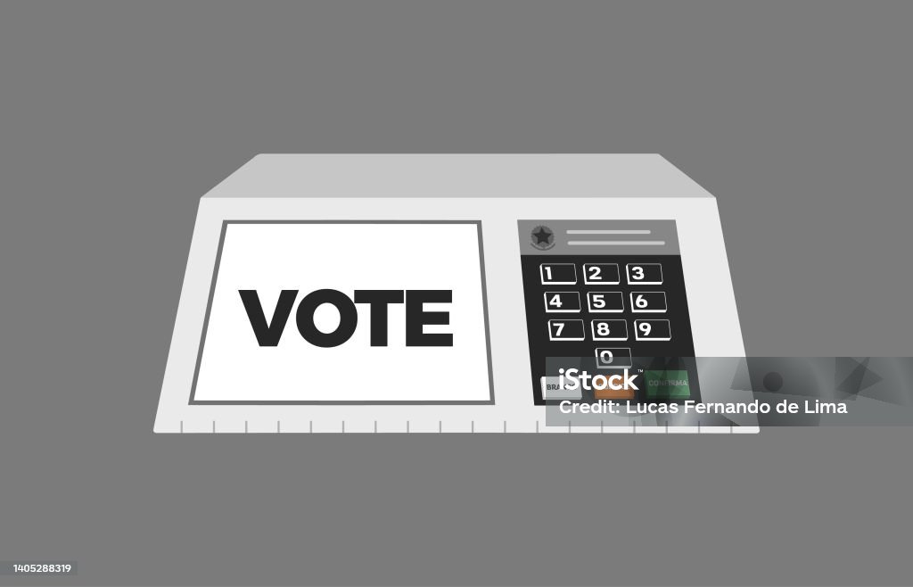 Election Machine Vector Electronic Voting Machine For National Voting Stock Illustration ...