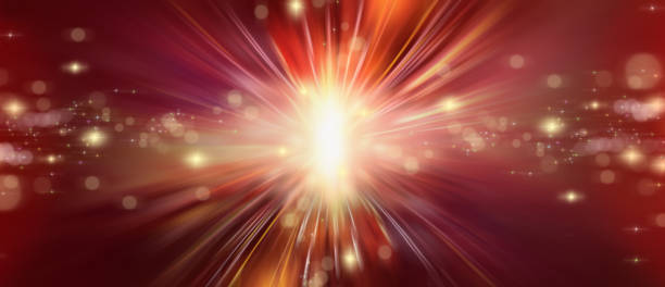 Exploding abstract lights background stock photo